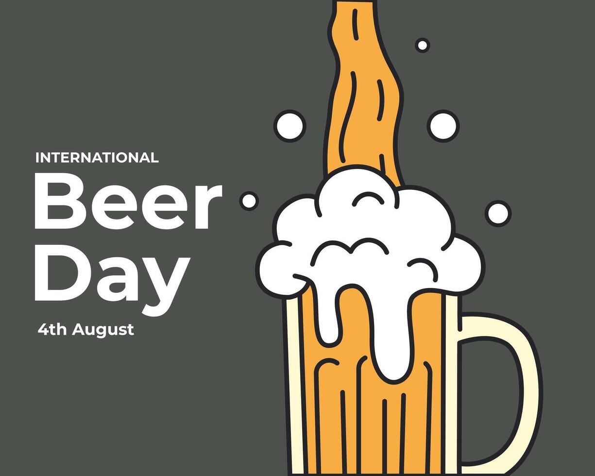 International beer day celebration background vector