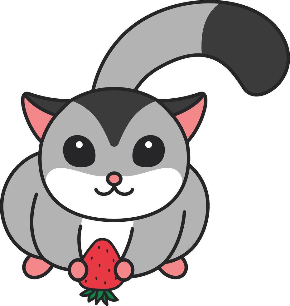 Cute sugar glider illustration vector