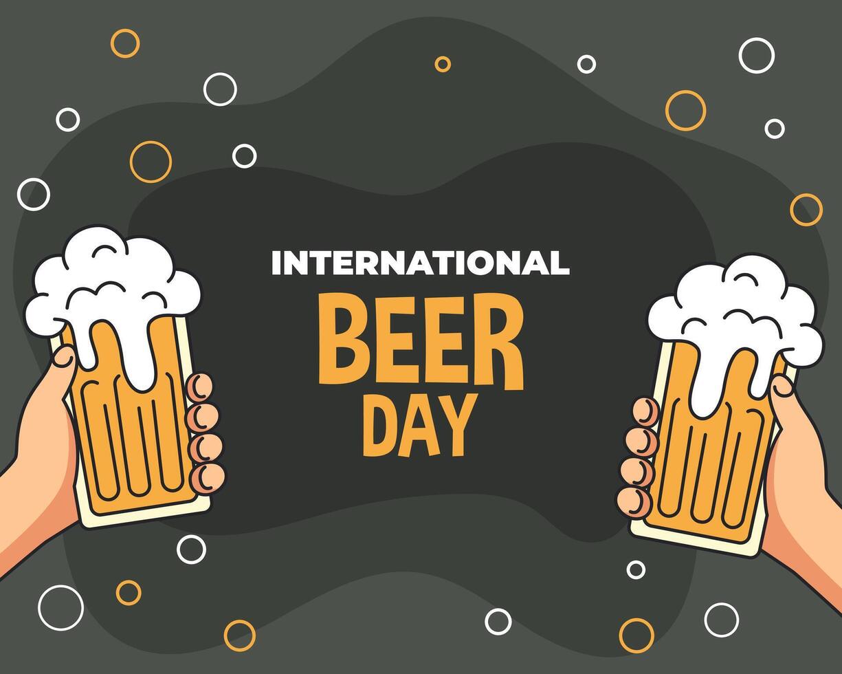 fondo de celebración del día internacional de la cerveza vector