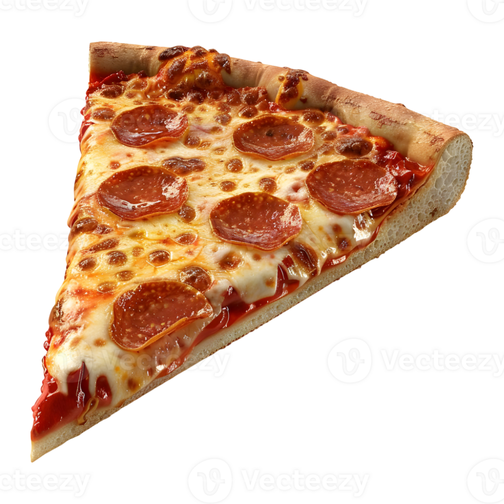 3D Rendering of a Pizza Slice on Transparent Background png
