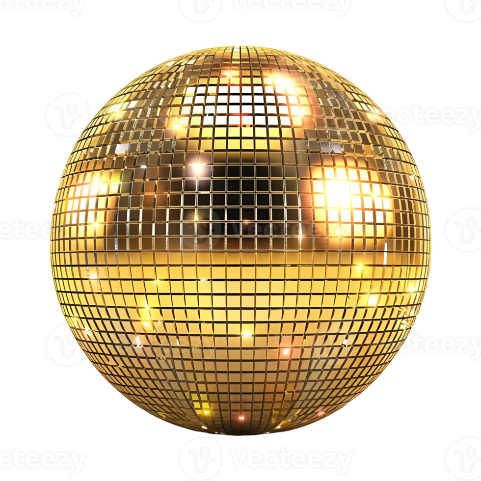 3D Rendering of a Disco Ball on Transparent Background png