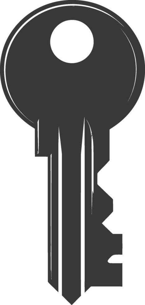 Silhouette flat key black color only vector