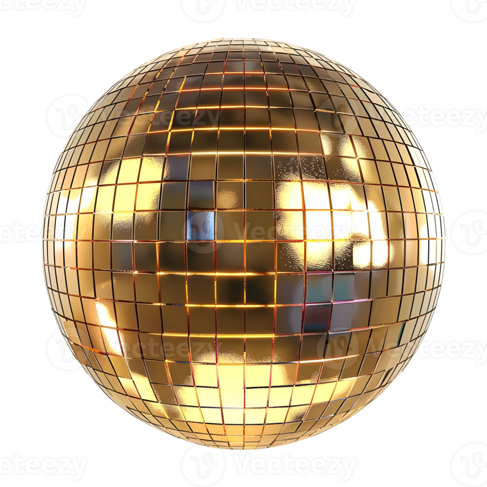 3D Rendering of a Disco Ball on Transparent Background png