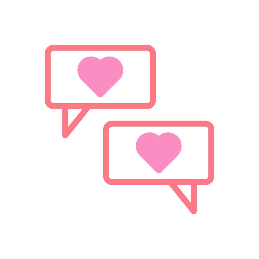 Massage love icon duotune red pink valentine illustration vector