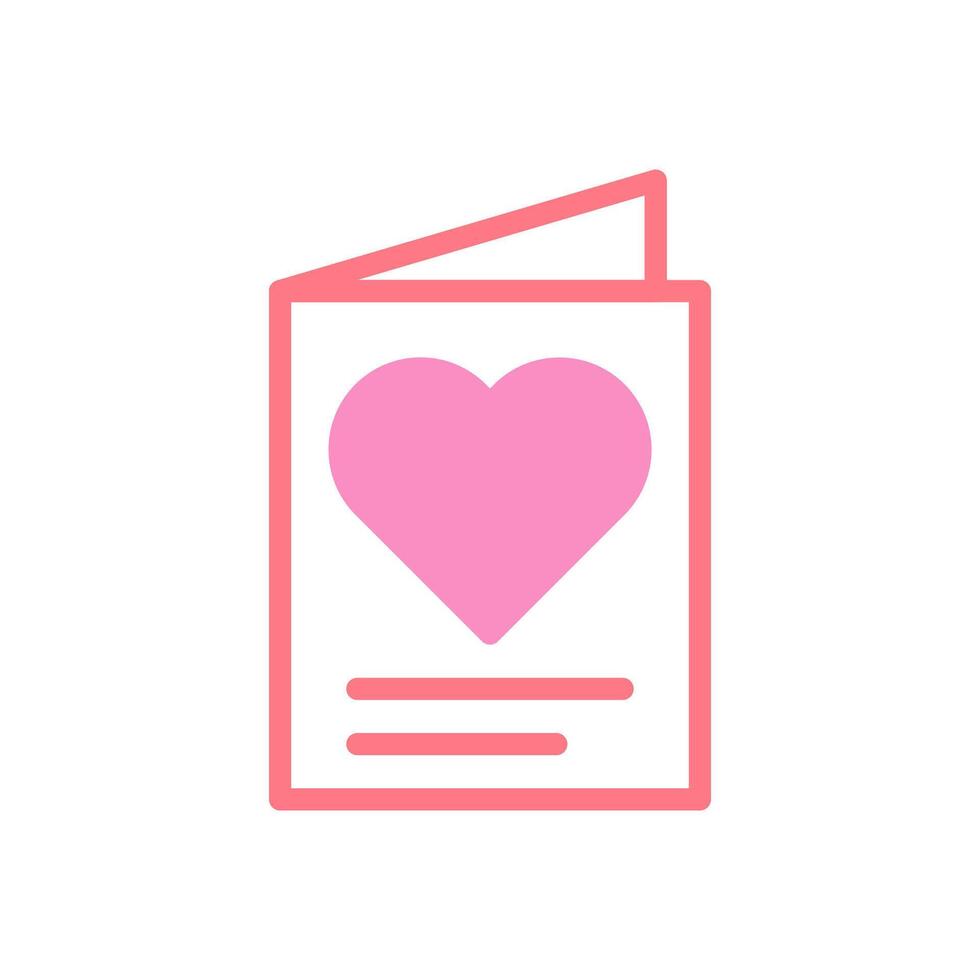 Massage love icon duotune red pink valentine illustration vector