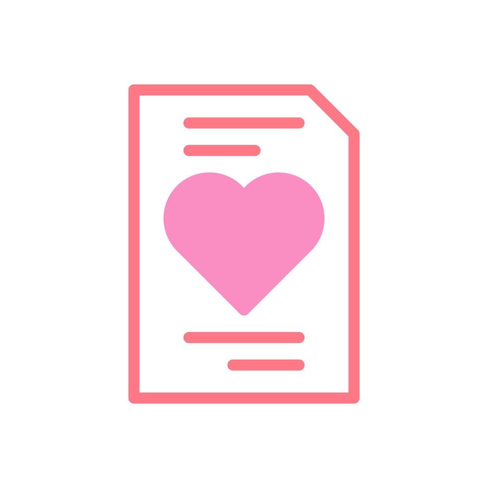 Massage love icon duotune red pink valentine illustration vector