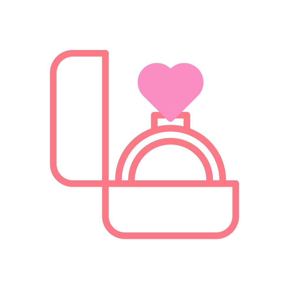 Ring love icon duotune red pink valentine illustration vector