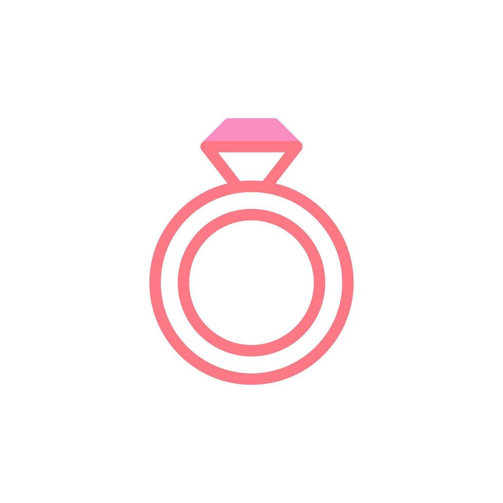 Ring love icon duotune red pink valentine illustration vector