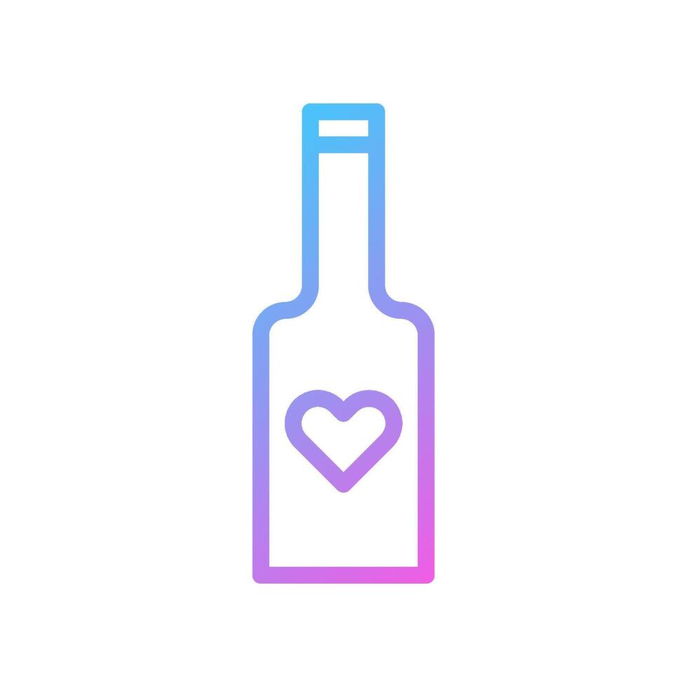 Wine love Icon gradient blue purple valentine illustration vector