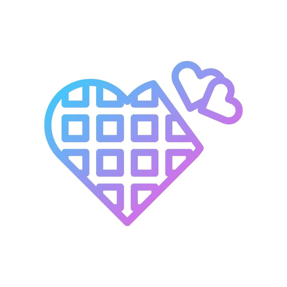 Chocolate love Icon gradient blue purple valentine illustration vector