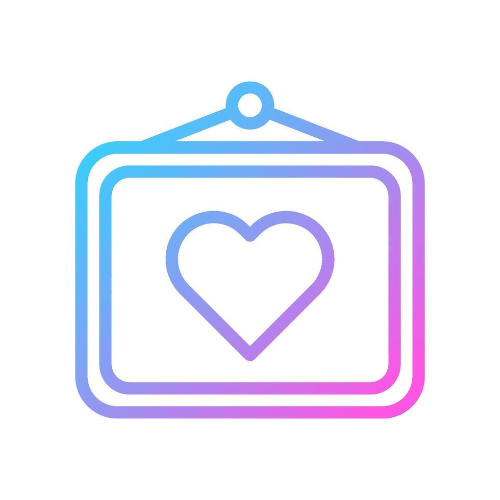 Picture love Icon gradient blue purple valentine illustration vector