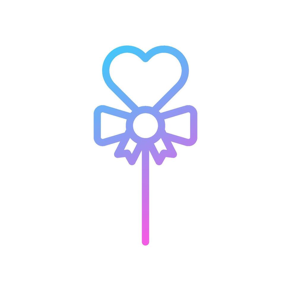 Candy love Icon gradient blue purple valentine illustration vector