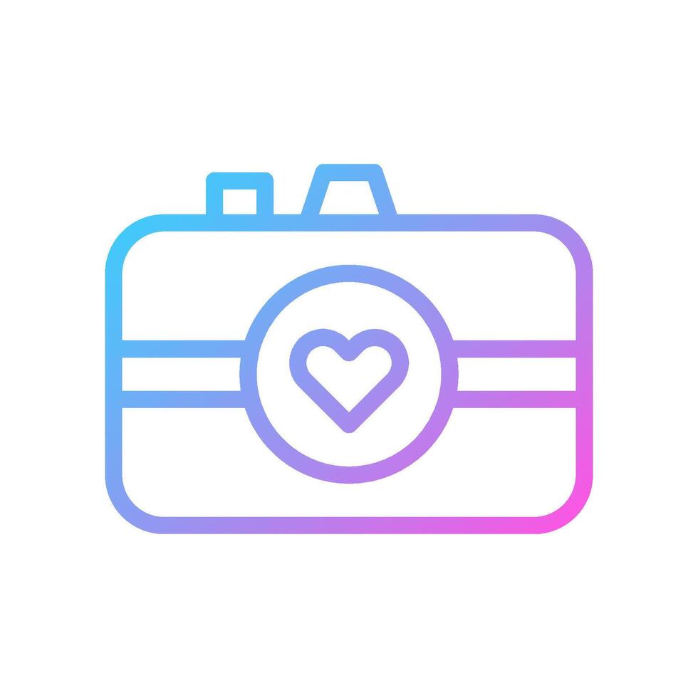 Picture love Icon gradient blue purple valentine illustration vector