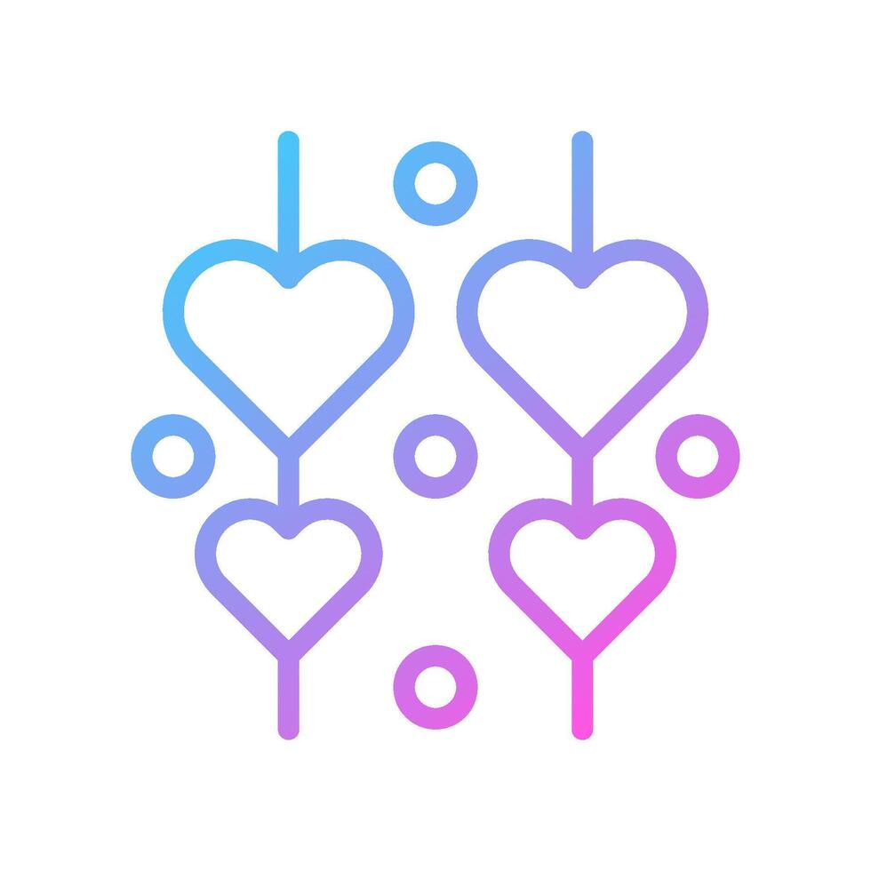 Decoration love Icon gradient blue purple valentine illustration vector