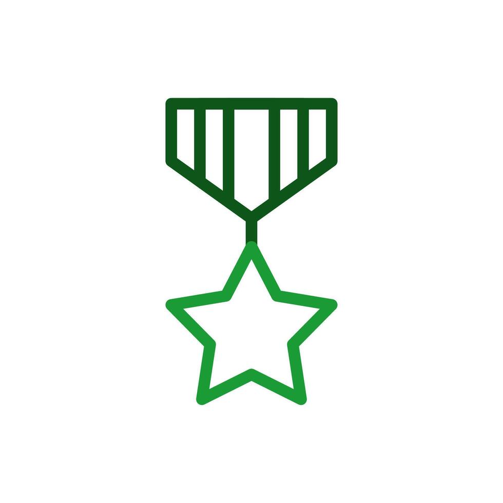 Medal icon duocolor green military illustration. vector