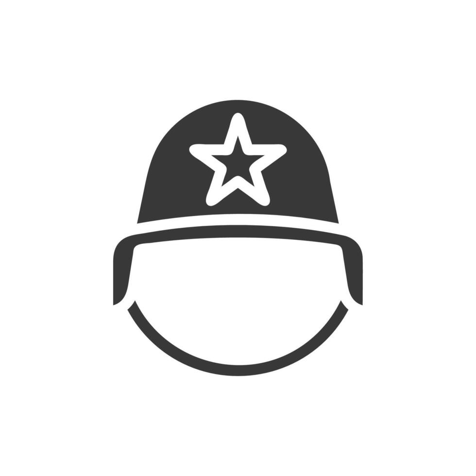 Helmet icon solid grey military illustration vector