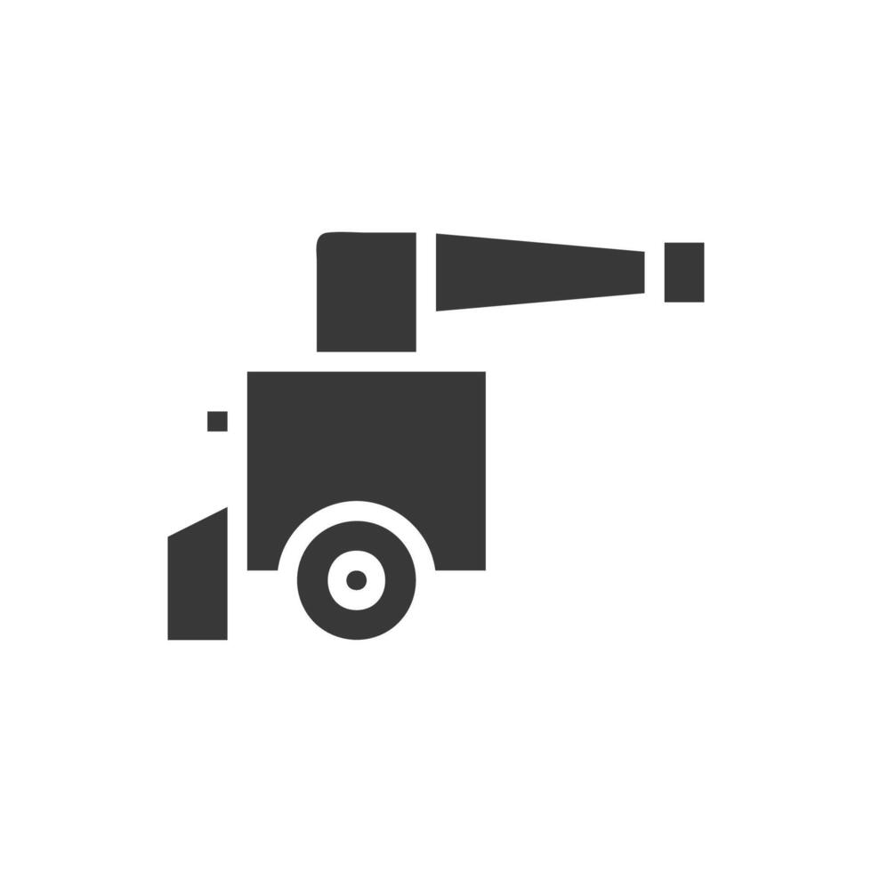 Cannon icon solid grey military illustration vector