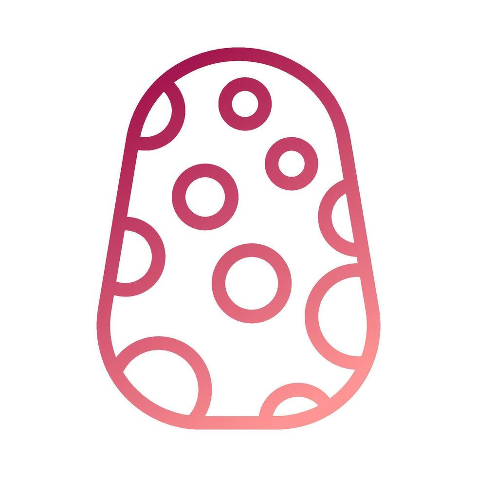 Egg icon gradient red white easter illustration vector