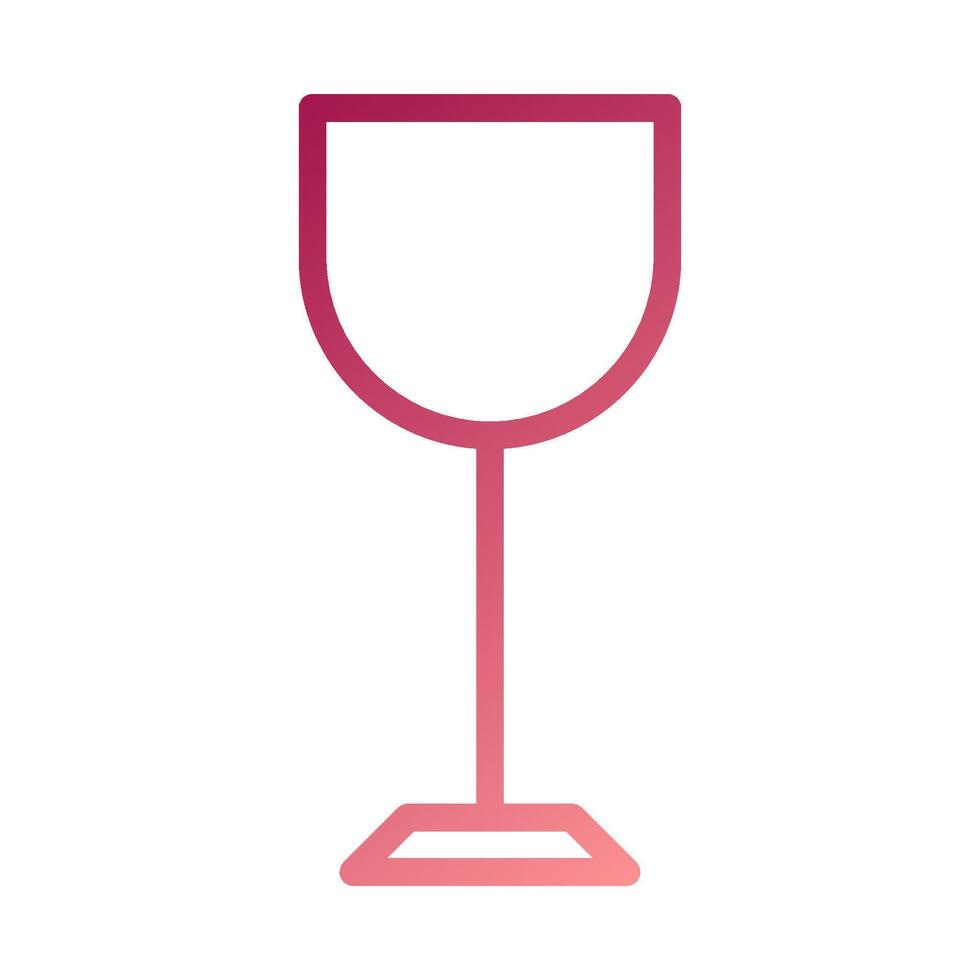 Glass wine icon gradient red white easter illustration vector