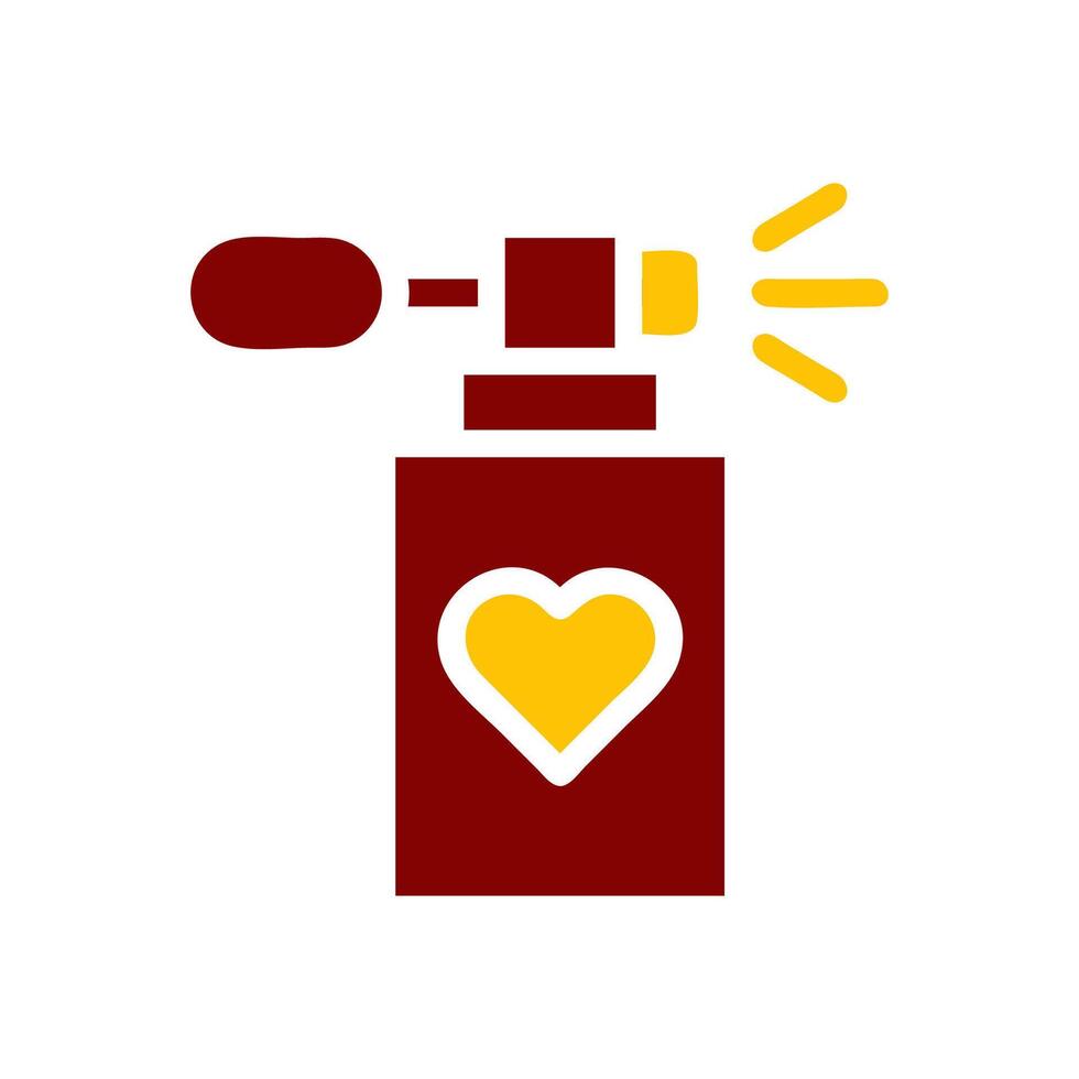 Perfume love icon solid red yellow colour mother day symbol illustration. vector