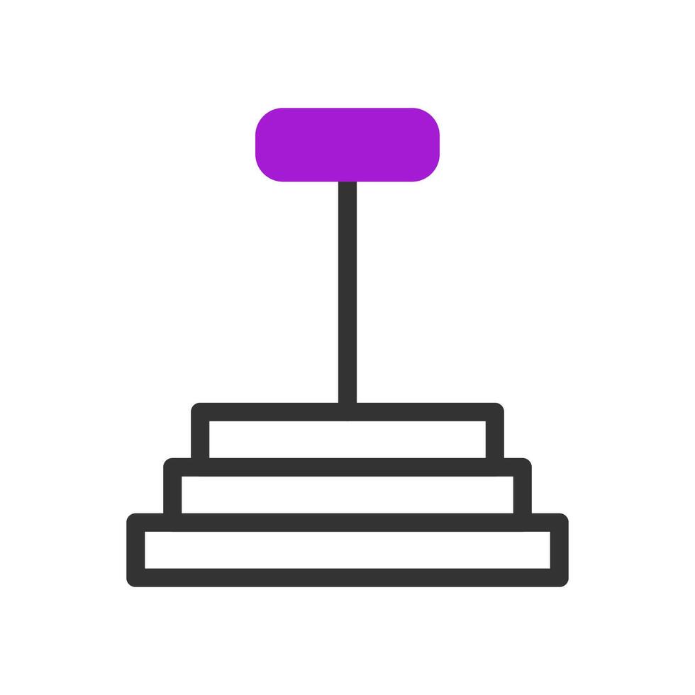 pesa icono duotono púrpura negro deporte símbolo ilustración. vector