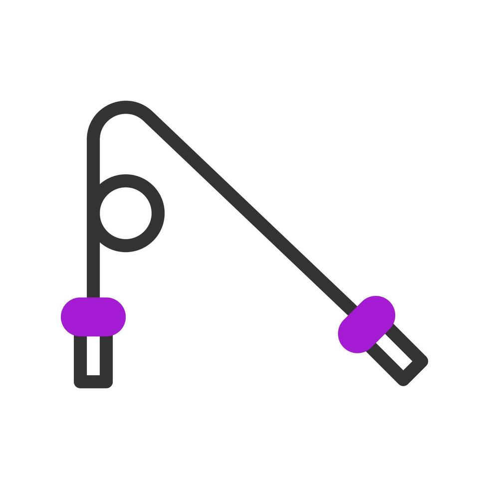 Jump rope icon duotone purple black sport symbol illustration. vector