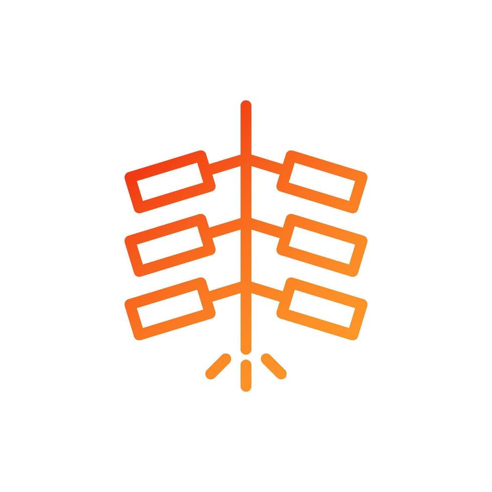 Firecrackers icon gradient red orange chinese illustration vector