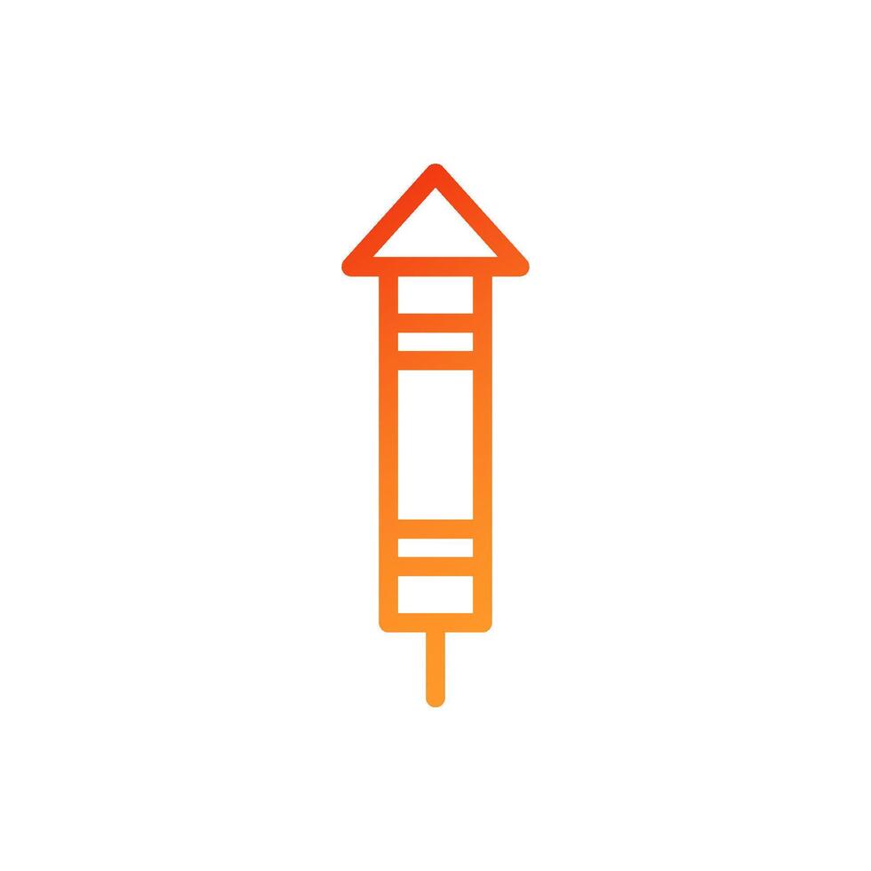 Firecrackers icon gradient red orange chinese illustration vector