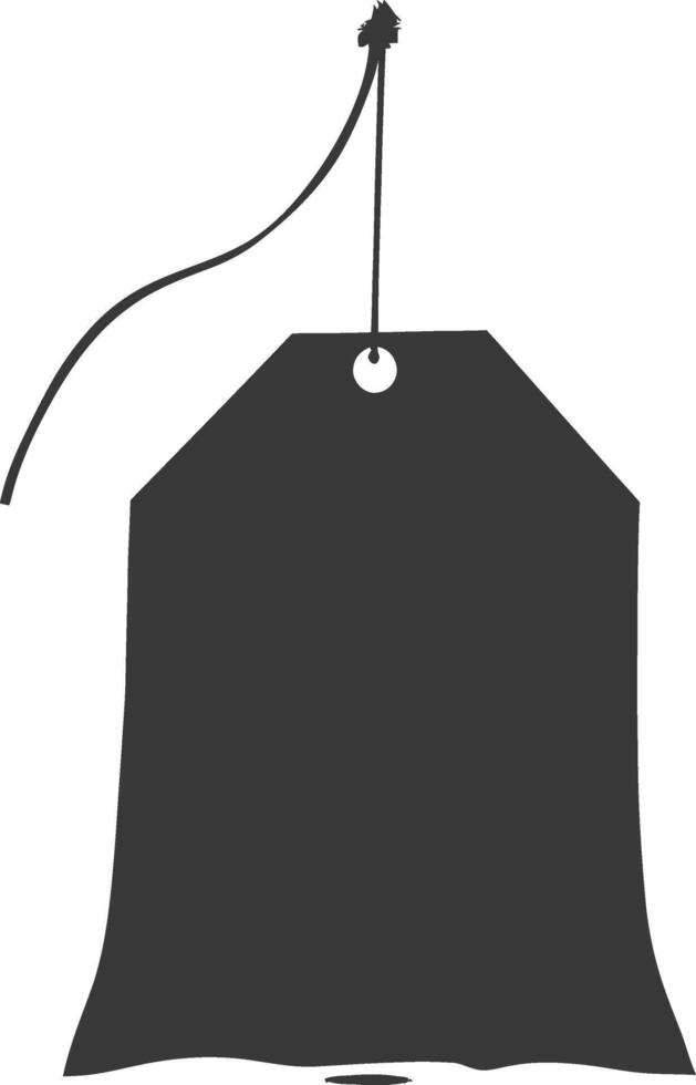 Silhouette tea bag black color only vector