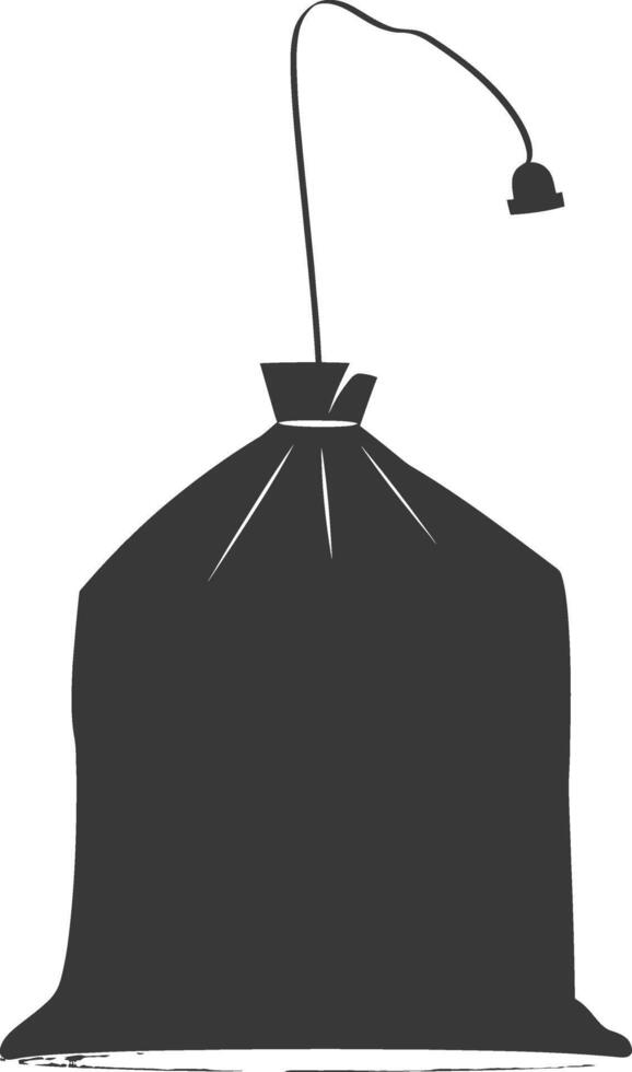 Silhouette tea bag black color only vector