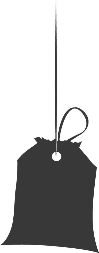Silhouette tea bag black color only vector