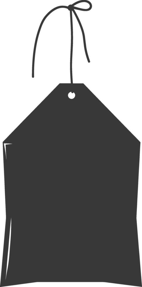 Silhouette tea bag black color only vector
