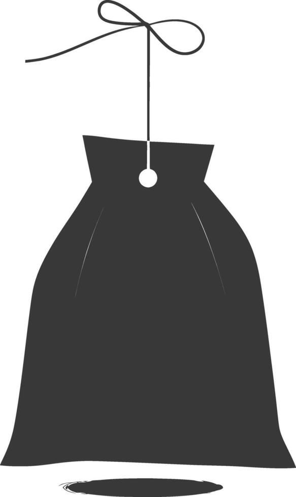 Silhouette tea bag black color only vector