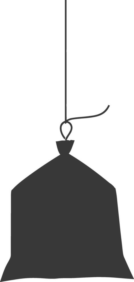 Silhouette tea bag black color only vector