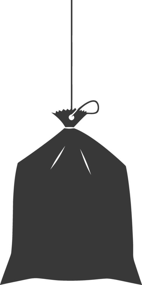 Silhouette tea bag black color only vector