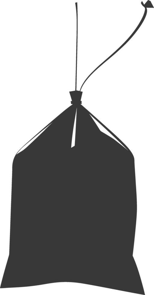 Silhouette tea bag black color only vector