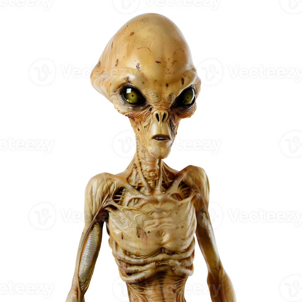 Horror Alien Standing on Transparent background png