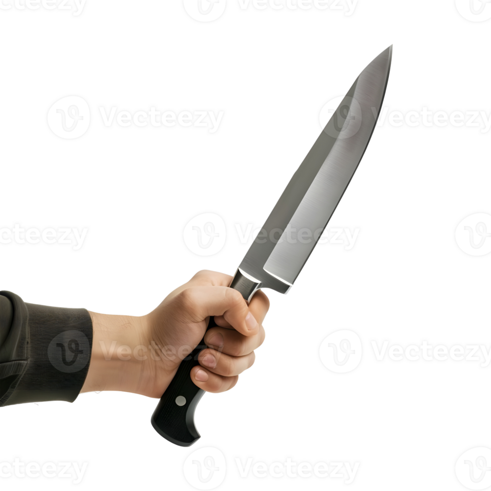 Knife in Hand on Transparent background png