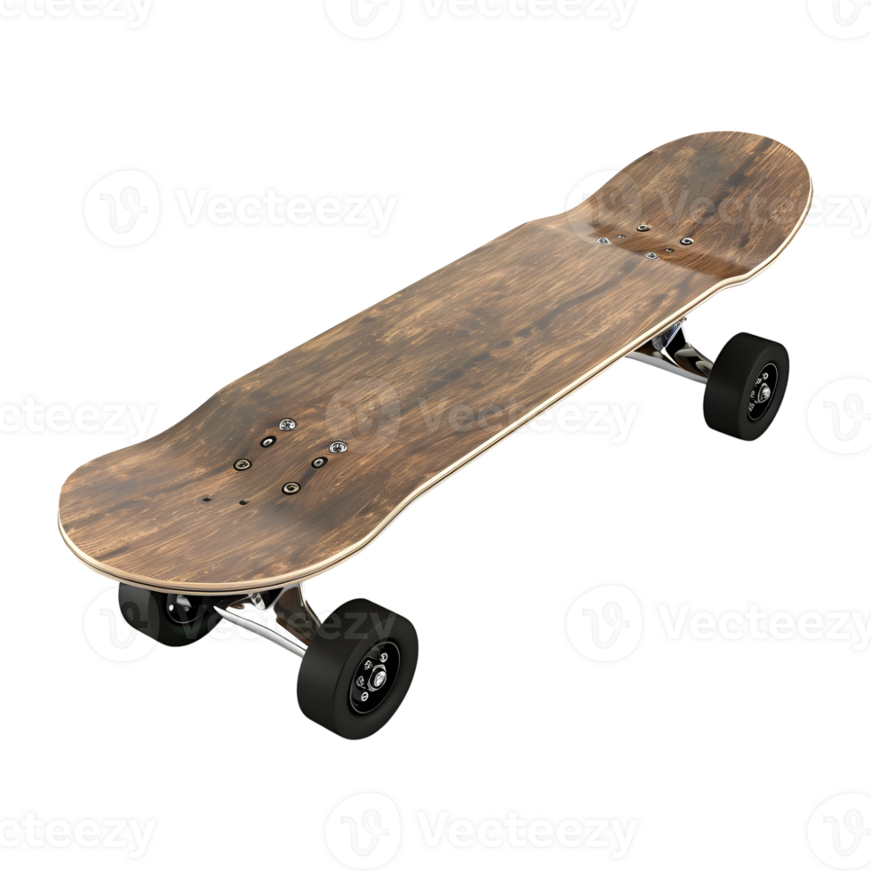 Wooden Skateboard on Transparent background png