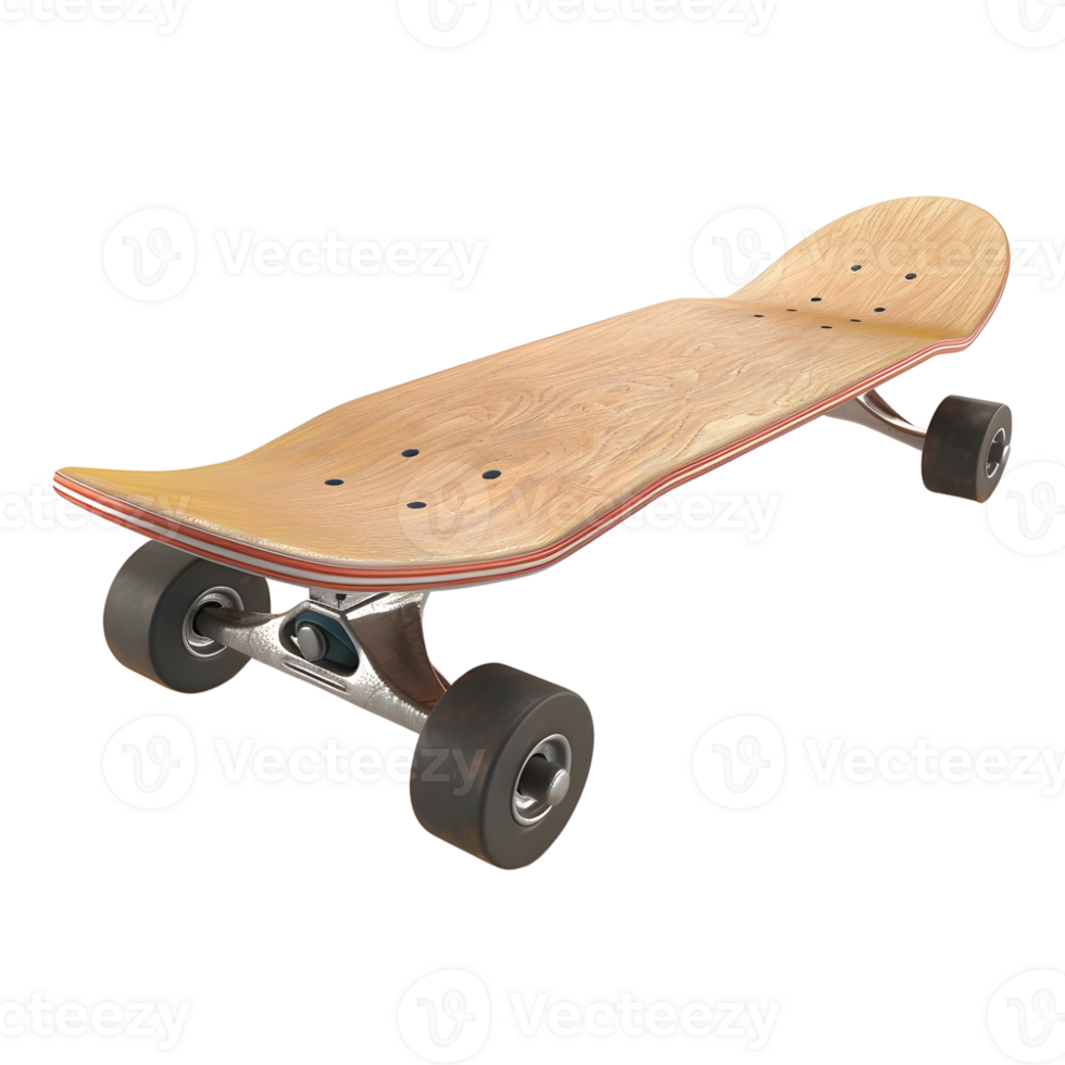 Wooden Skateboard on Transparent background png