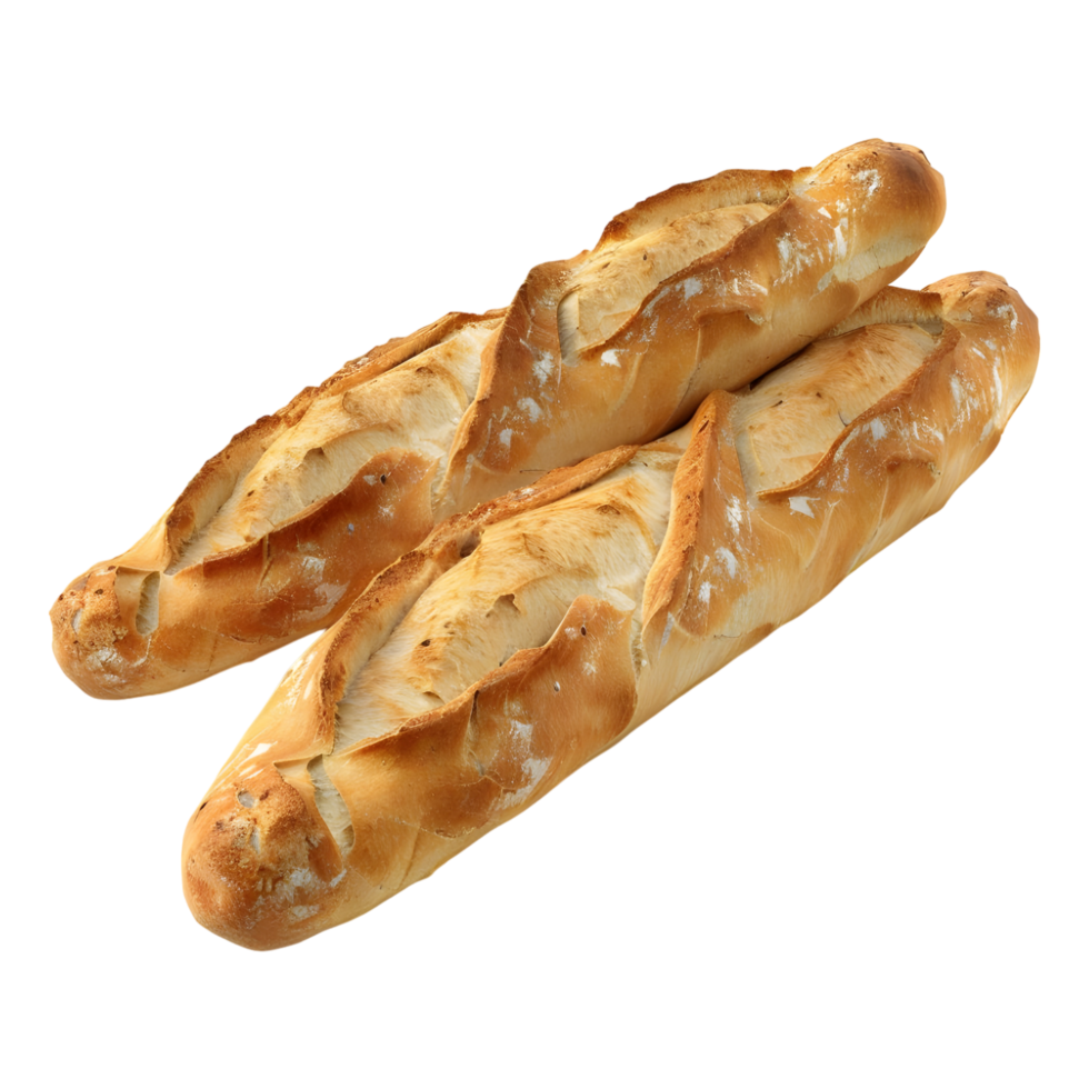 3D Rendering of a Long Turkish Bread on Transparent Background png