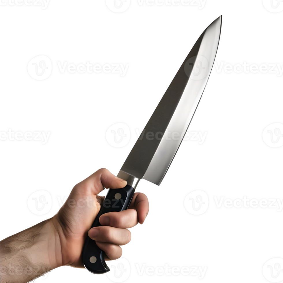 Knife in Hand on Transparent background png