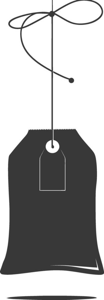 Silhouette tea bag black color only vector