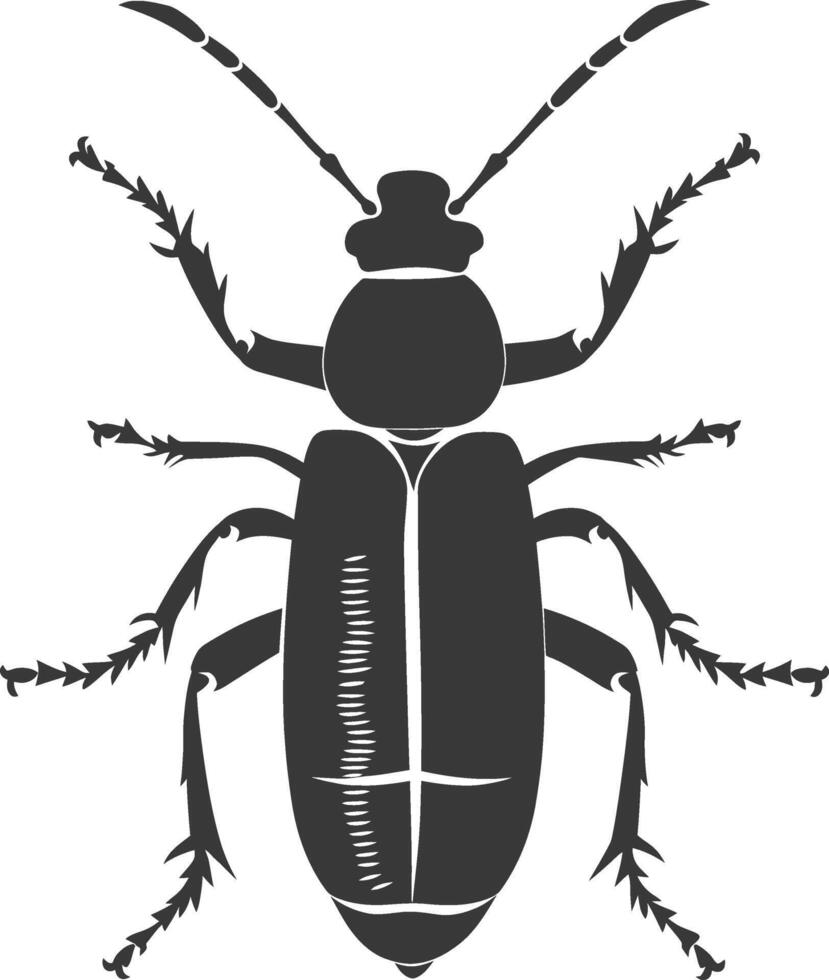 Silhouette termite animal full body black color only vector