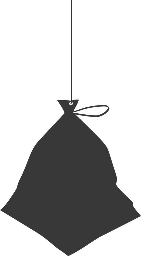 Silhouette tea bag black color only vector