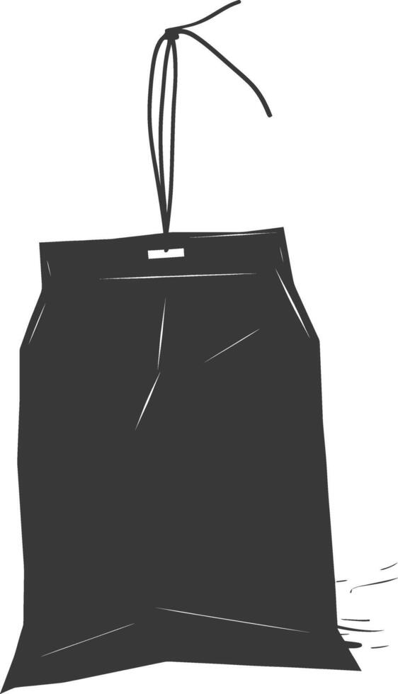 Silhouette tea bag black color only vector