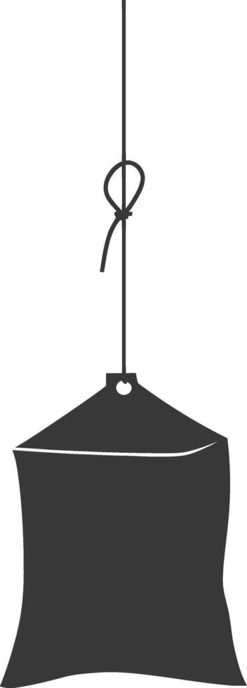 Silhouette tea bag black color only vector