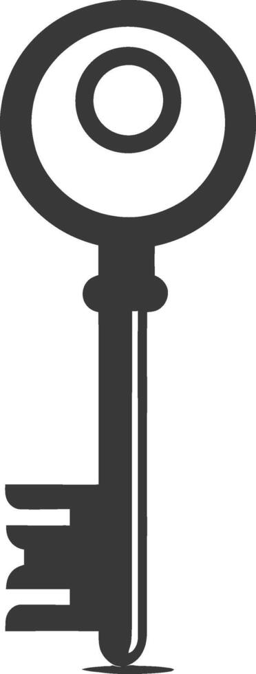 Silhouette key black color only vector