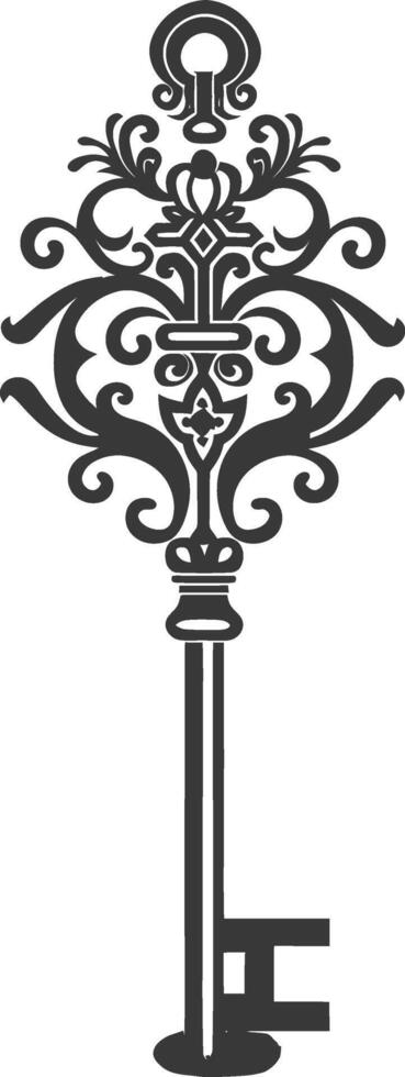 Silhouette key black color only vector