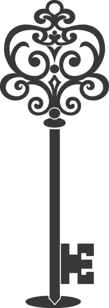 Silhouette key black color only vector